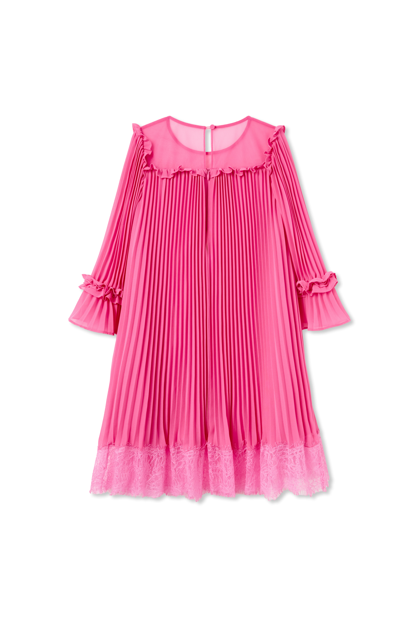 Kit Sky Juniors Lace Trimmed V Neck Dress Pink Size X Small main image 1